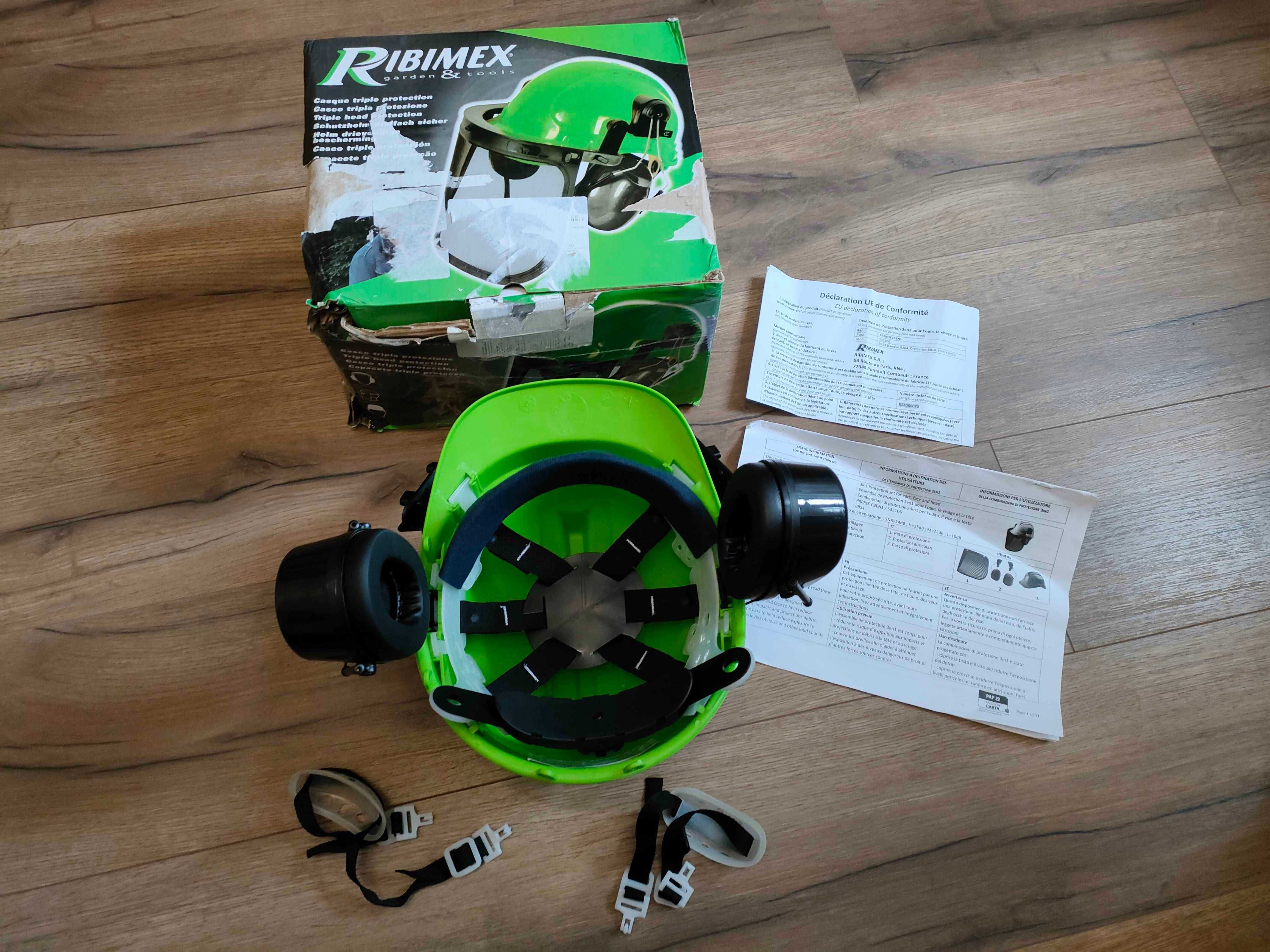 Kask ochronny leśny dla drwala, pilarza 3 w 1