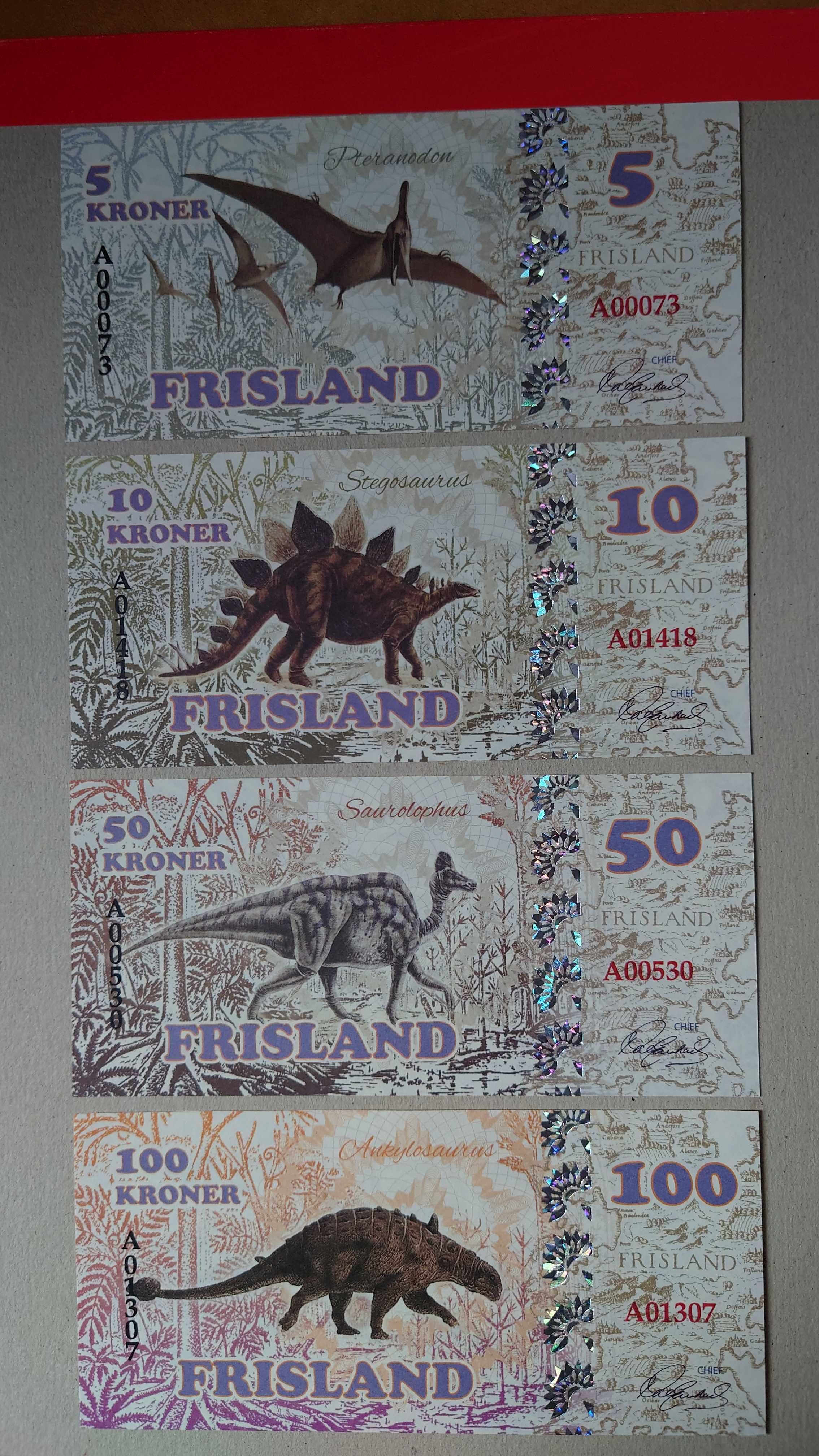 Frisland - zestaw banknotów UNC