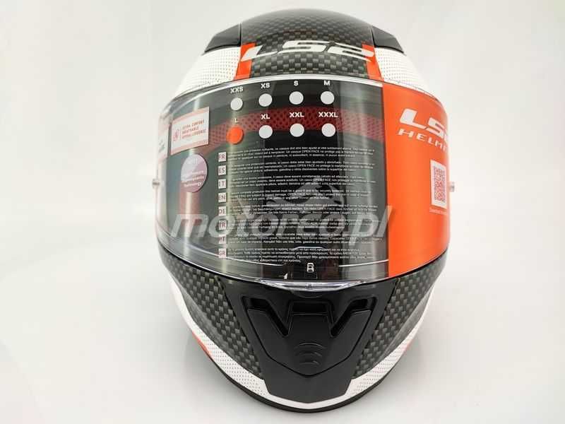 WYPRZEDAŻ Kask Integralny LS2 FF353 Rapid GHOST White Black Red