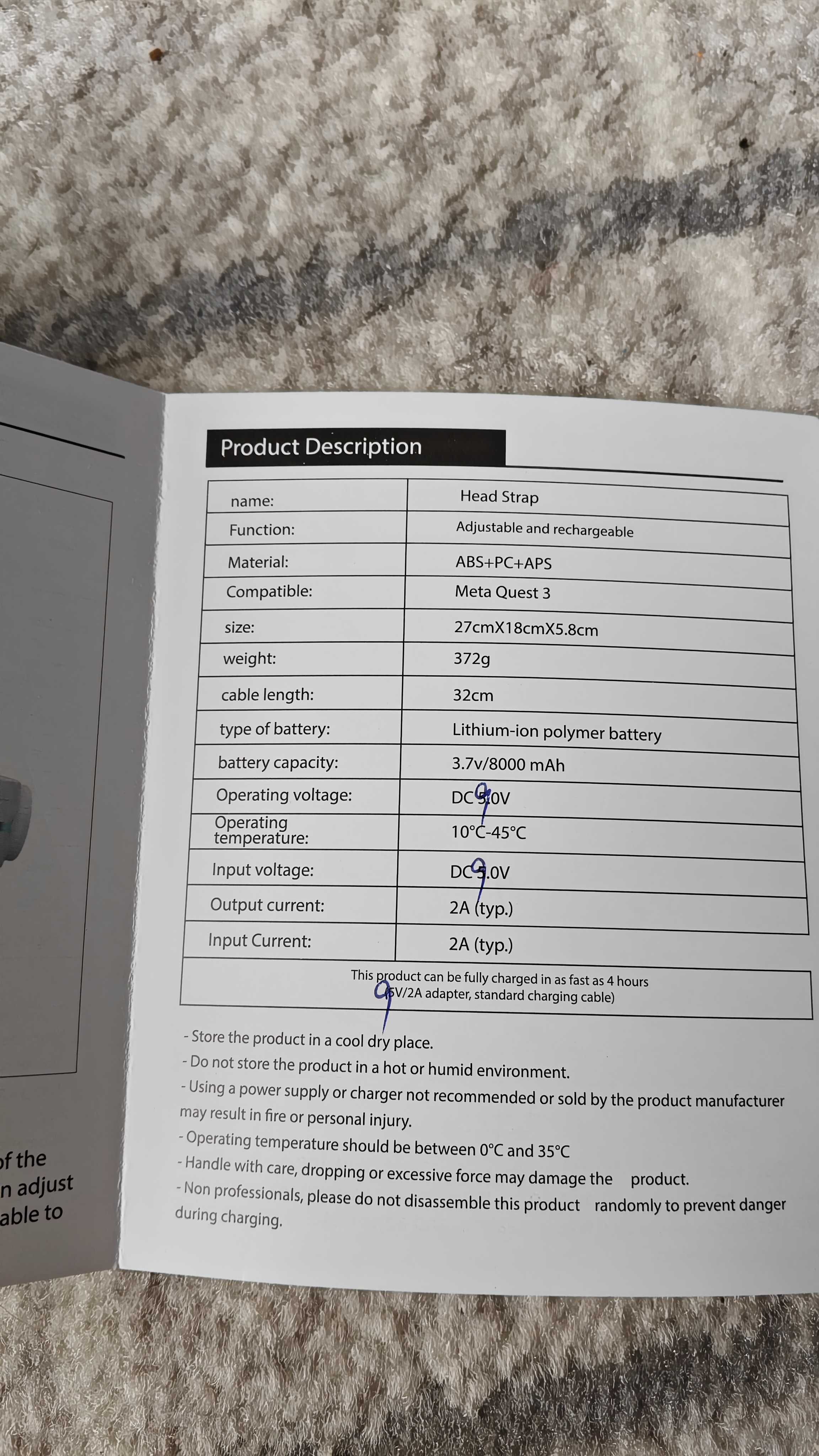 Кріплення Meta Oculus Quest 3 на Голову з акумулятором 8000 mAh RGB