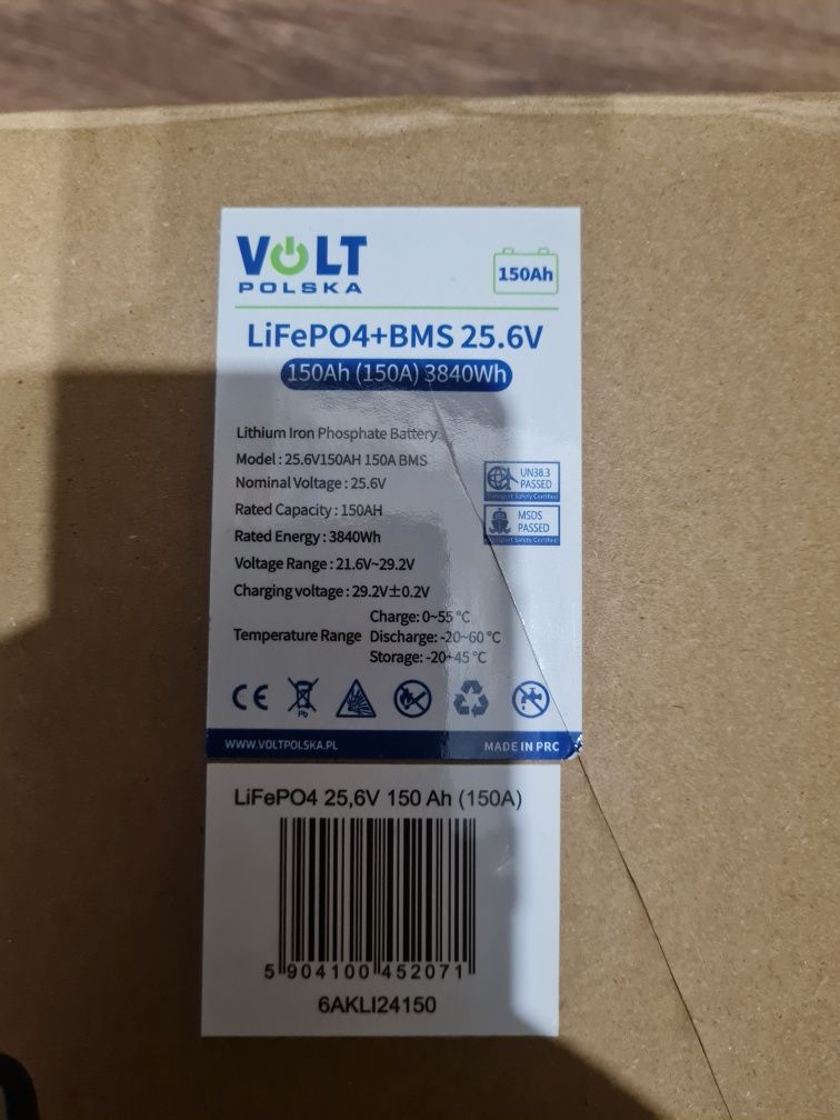 Акумулятор volt polska lifepo4 25,6v 150ah