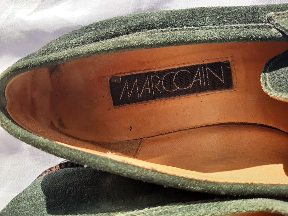 mokasyny zielone, damskie, MARCCAIN