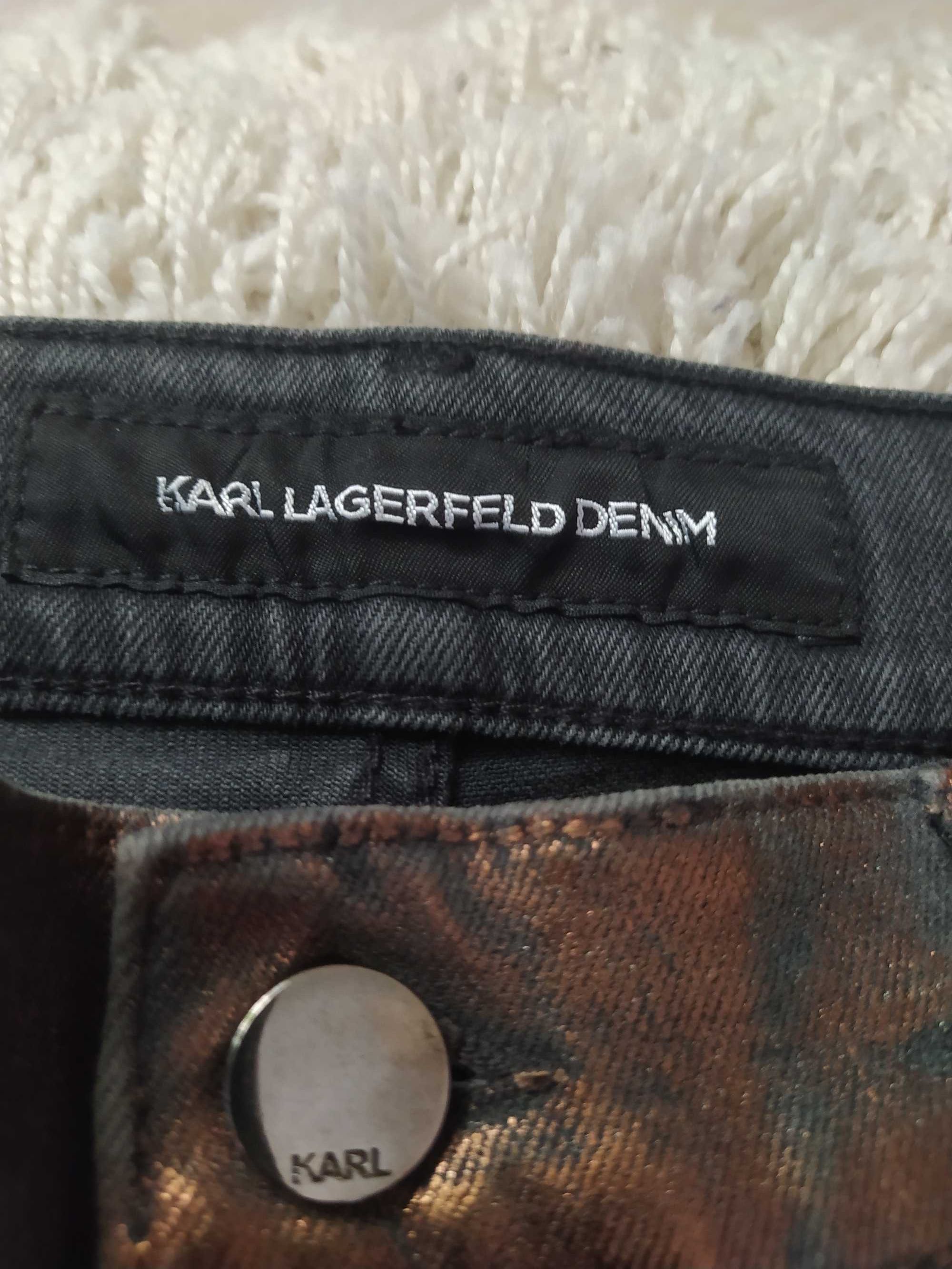 Dżinsy z natryskiem brązu Karl Lagerfeld. Włochy.