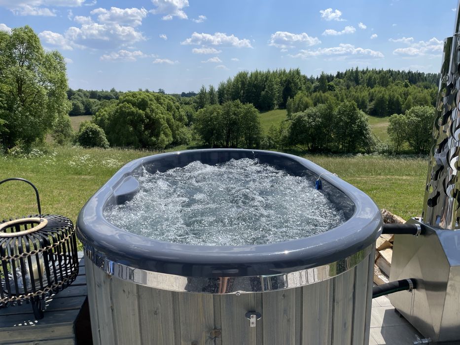 Domek 2 osoboy z banią na tarasie na Walentynki