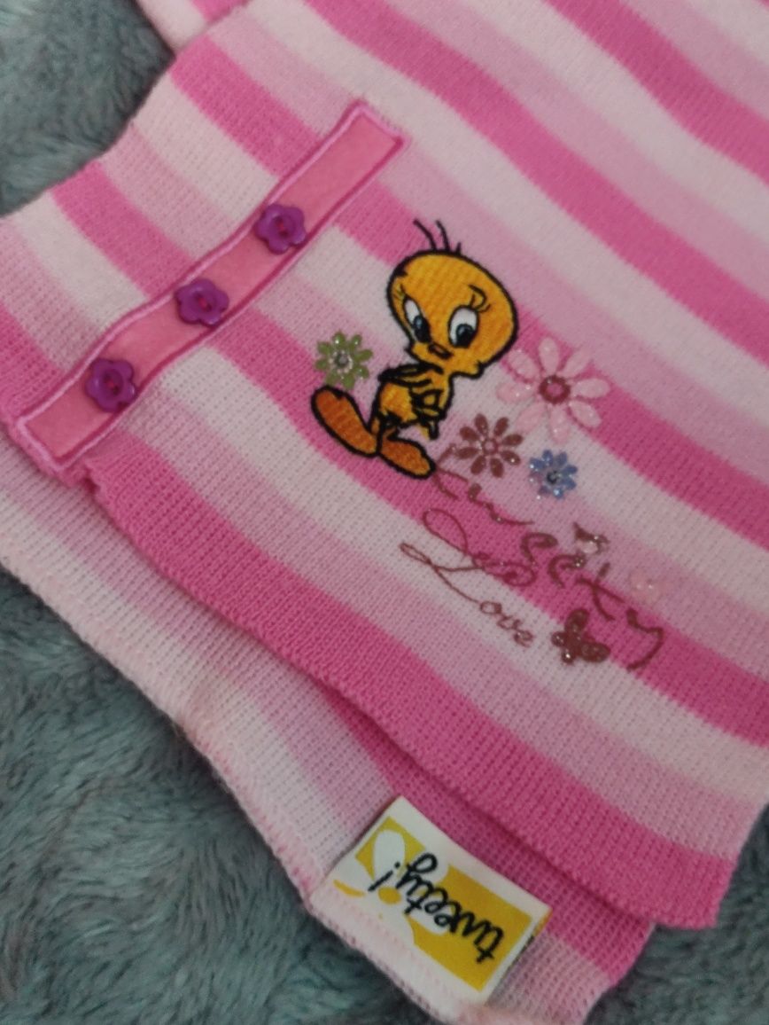 Tweety, komplet czapka i szalik.