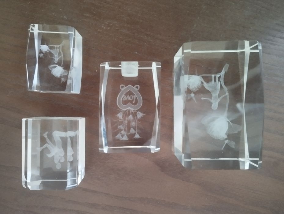 Вінтаж 3D скло з малюнками