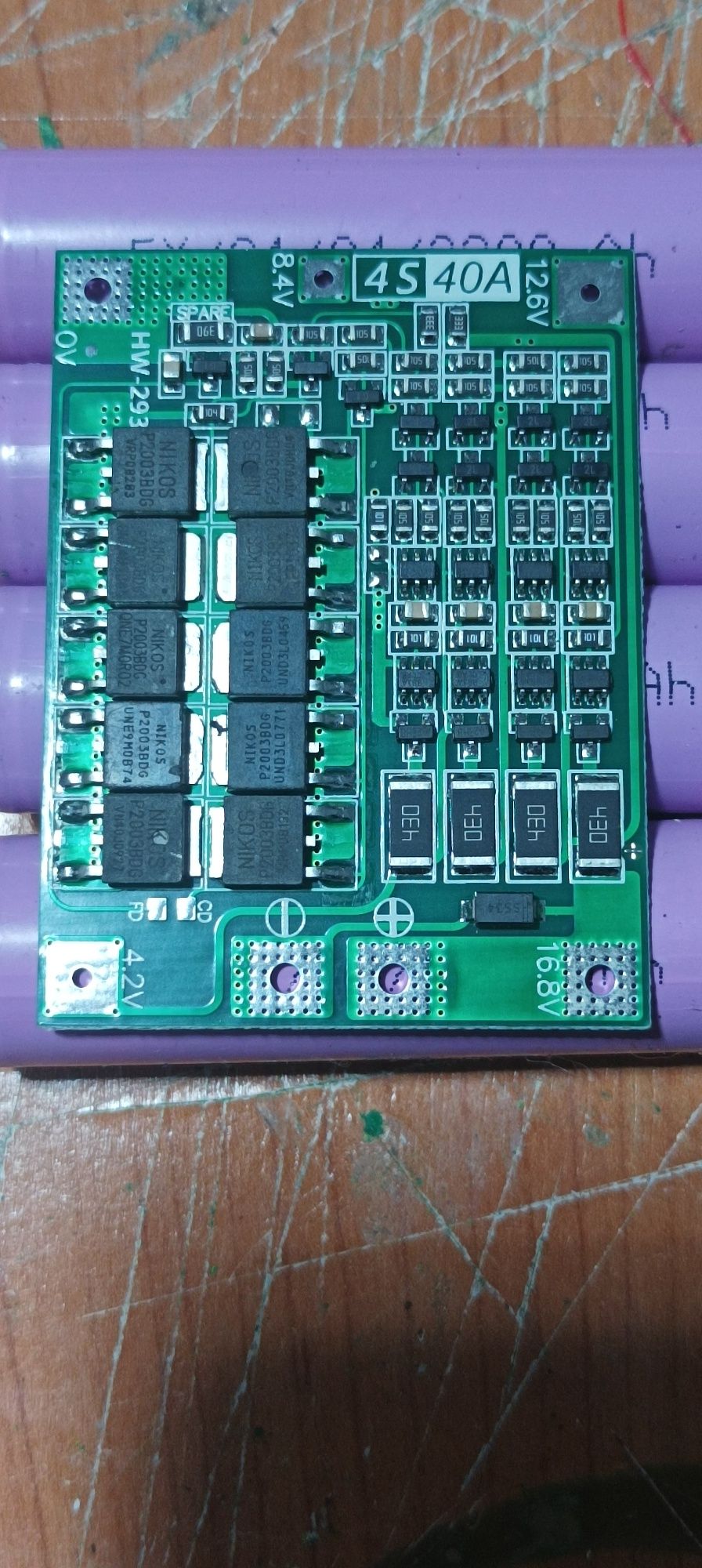 Placa carga baterias BMS 4S