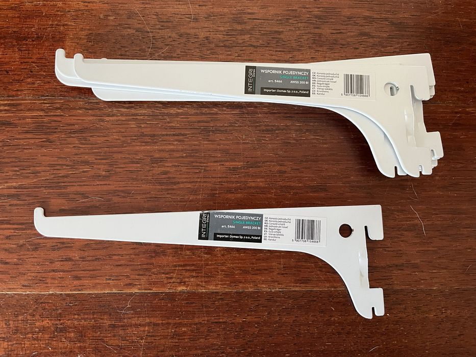 Wspornik pojedynczy systemowy AWSS 200 biały Integri