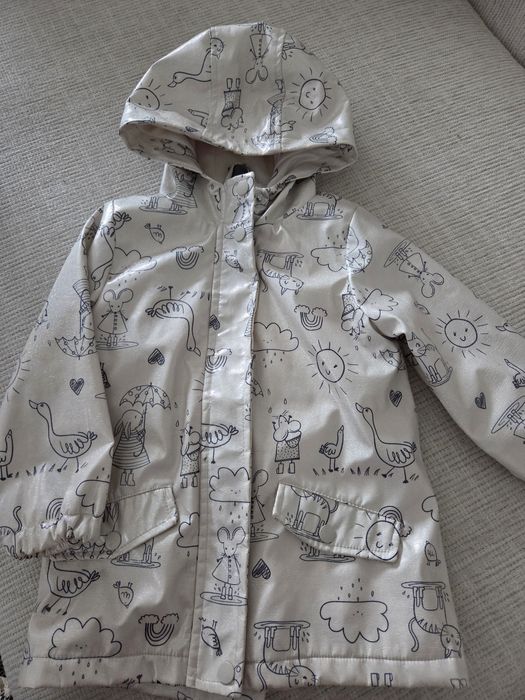 Kurtka przeciwdeszczowa ocieplana r.110