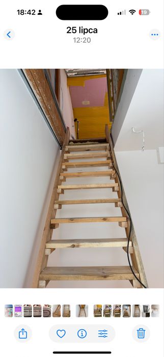 Schody tymczasowe , stabilne i dobrze wykonane .