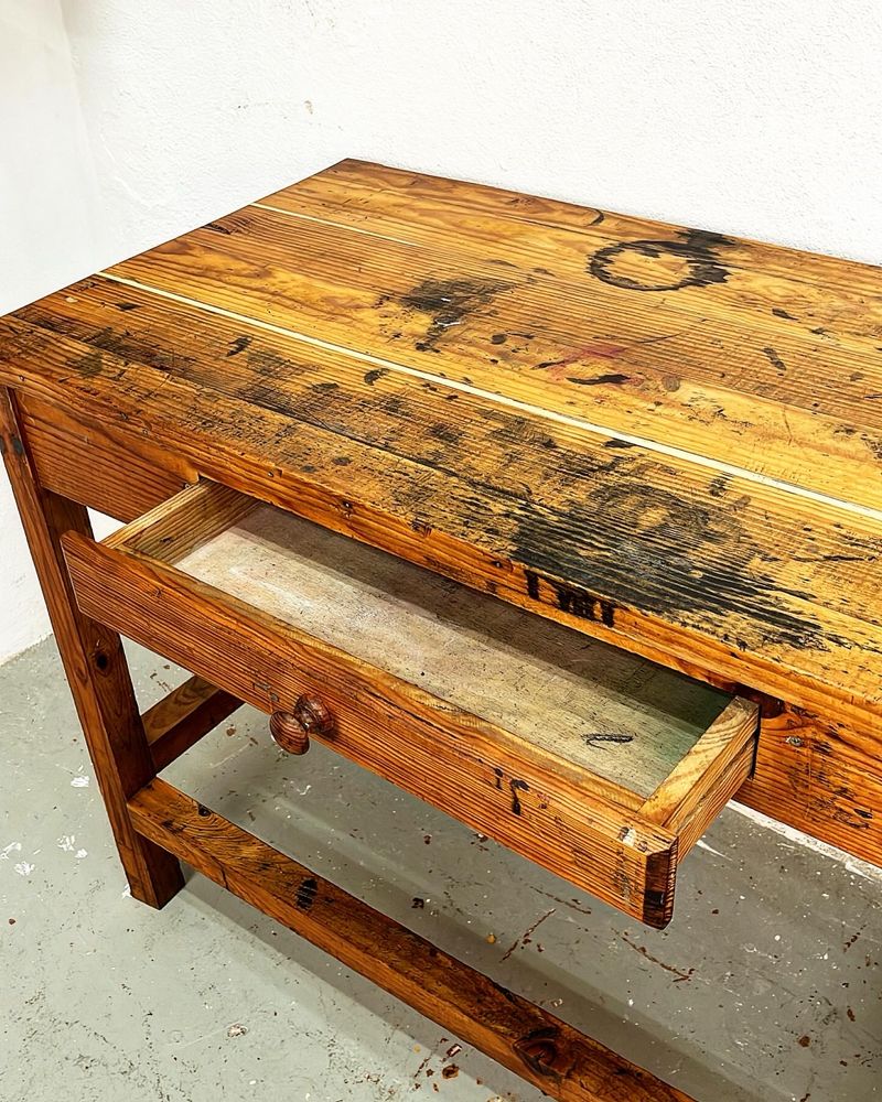 Mesa de apoio rústica