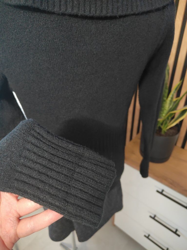 Ciepły zimowy sweterek damski sweter na guziki M/L 80% wełna wool