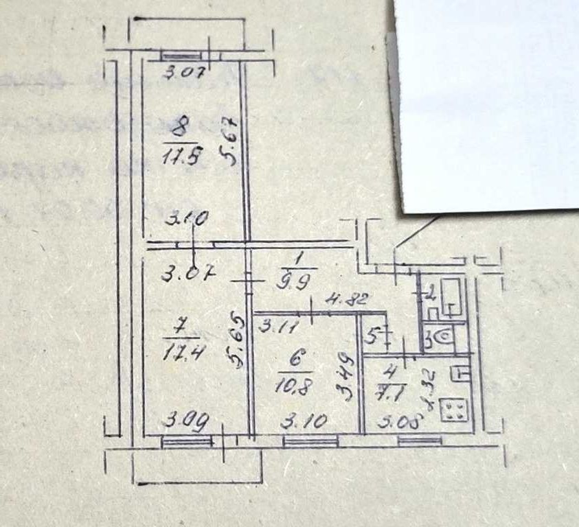 Продажа 3-х к.кв. на Набережной ул. Дунайского д.14, ТРЕТИЙ этаж.