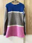 sweter, rozm. M, handmade, kolorowy, ażurowy, y2k, aesthetic, vintage
