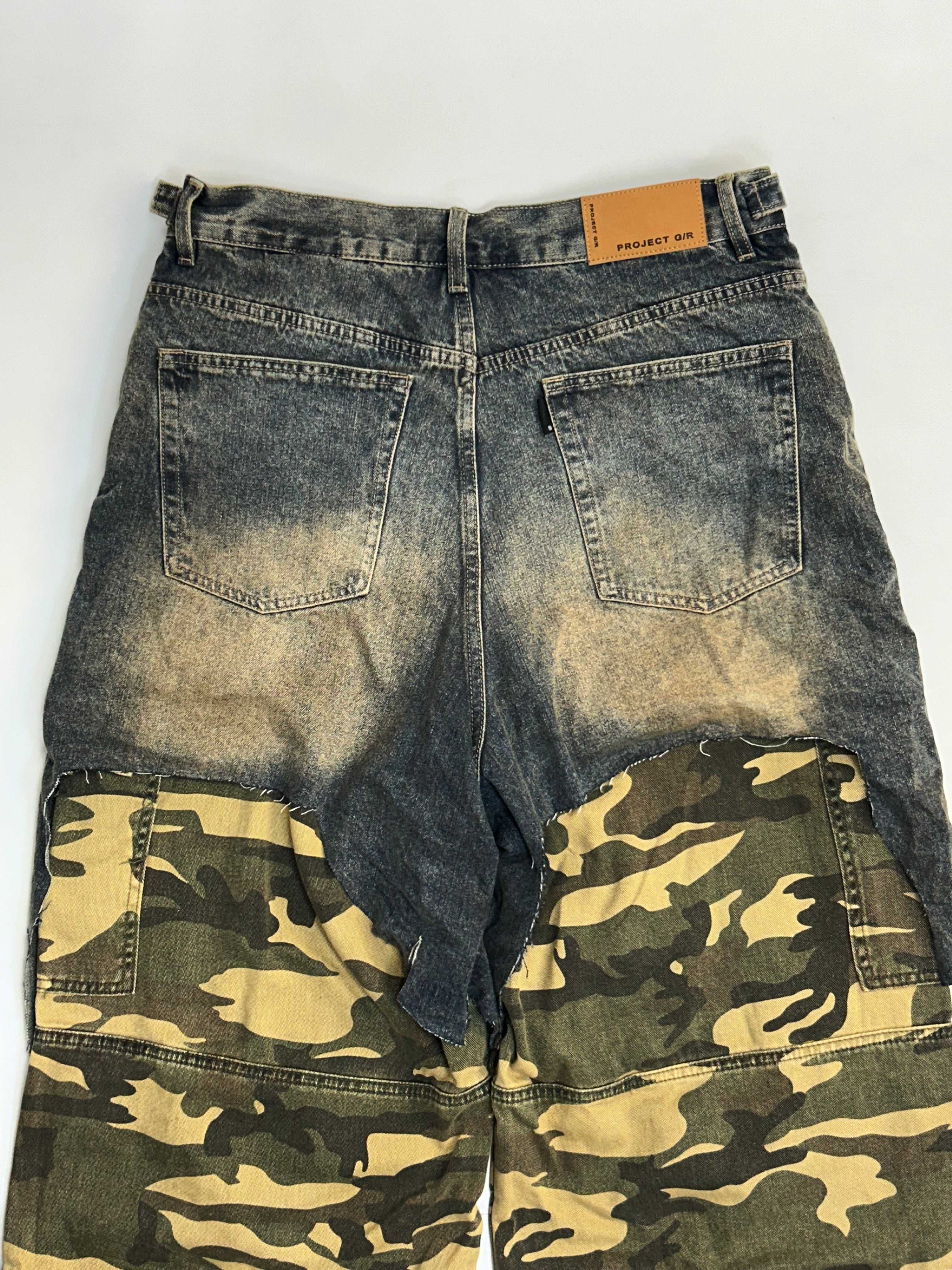 Project GRAILZ G/R gr джинсы шорты камо camo faded baggy джинси штаны.