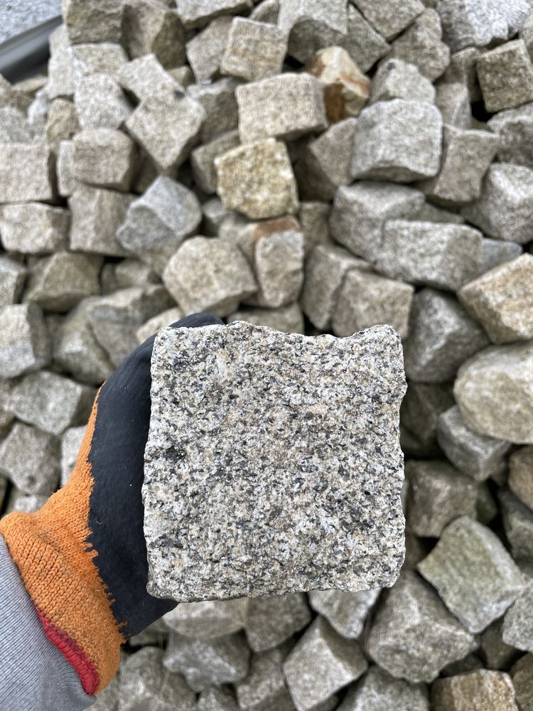 ŻÓŁTA KOSTKA GRANITOWA 4x6, 7x9, 8x11, 10x10 cm Kostka Brukowa, Granit