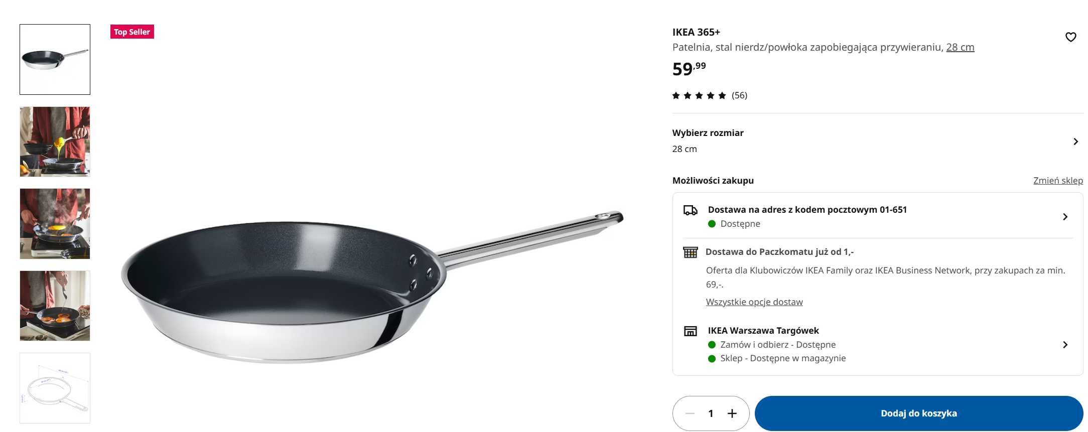 Zestaw teflonowych Patelni IKEA i nie tylko. Rozmiary od 20 do 30 cm