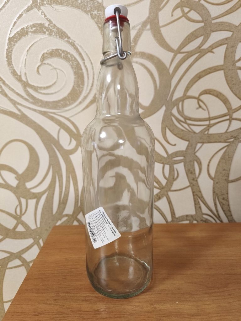 Бутылка с крышкой для вина Everglass 1 л 10020 прозрачная