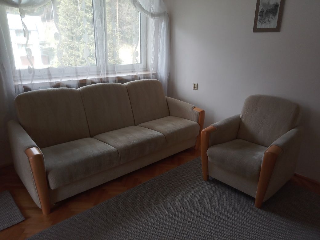 Komplet kanapa i dwa fotele