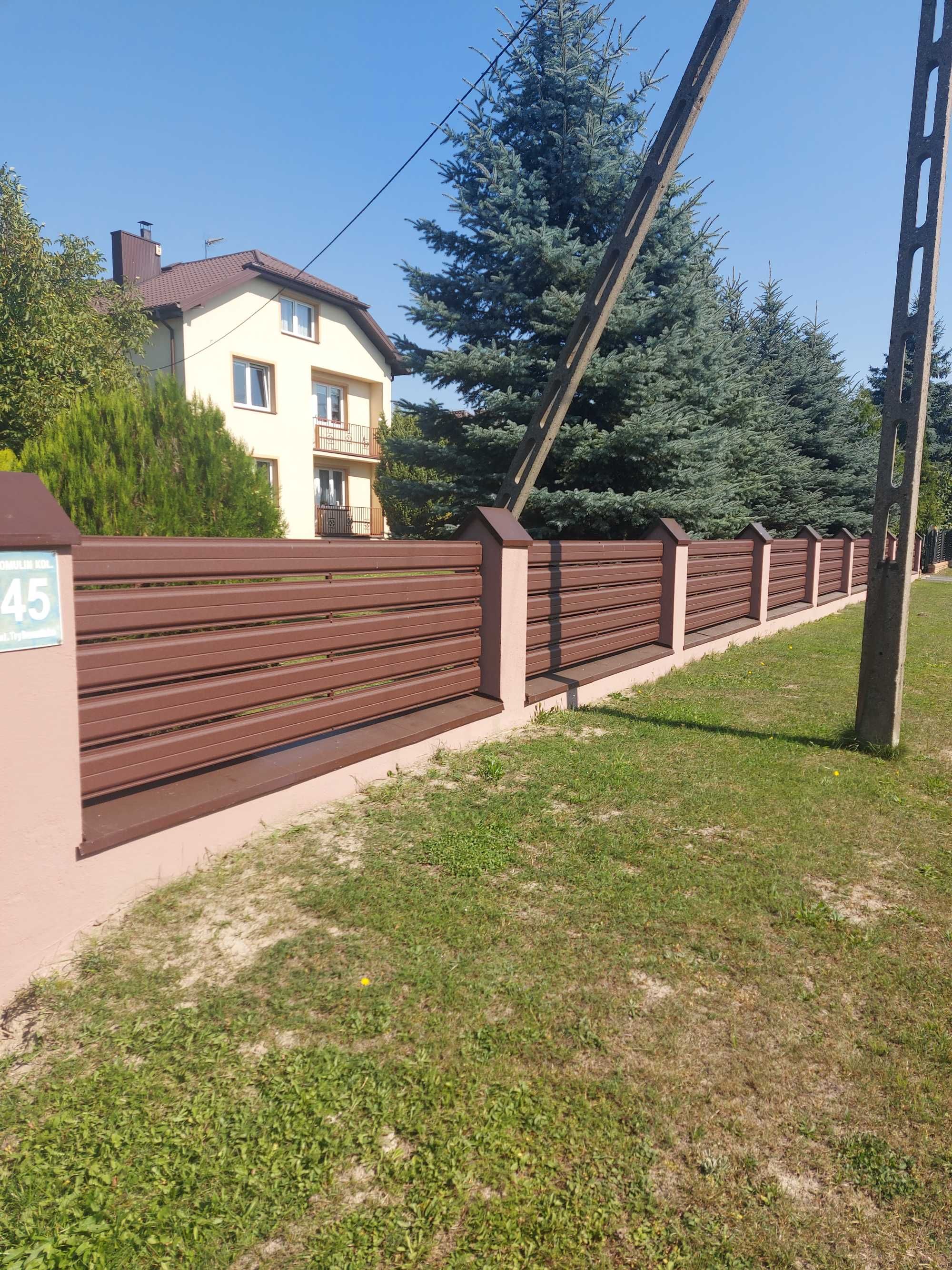 Panel metalowy ogrodzeniowy sztachety 17.5cm szer. Bramy Barierki Prod