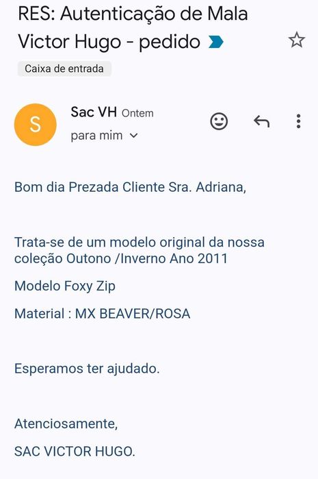 Mala Victor Hugo modelo Foxy Zip Original