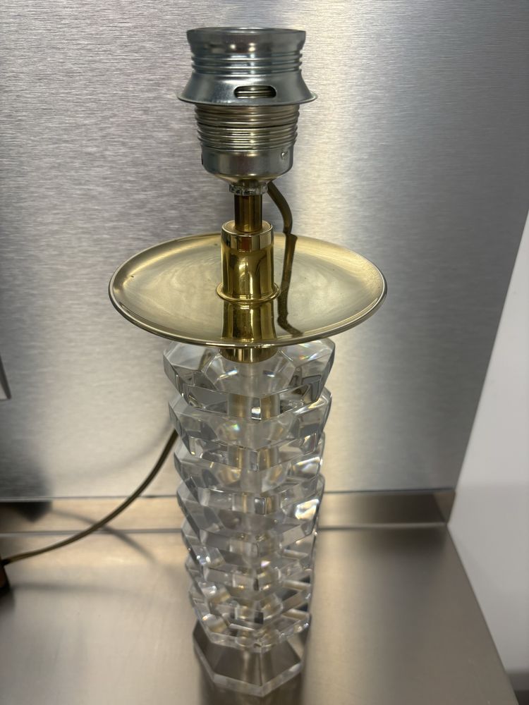 Unikatowa Lampa Lucite und Brass Karl Springer 1970 Hollywood Regency