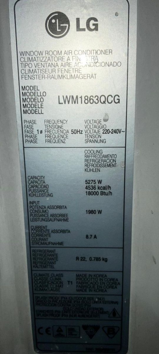 Klimatyzator LG LWM1863QCG