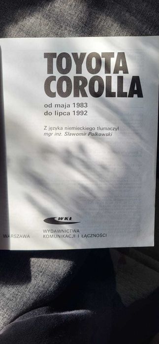 Toyota Corolla sam naprawiam samochod