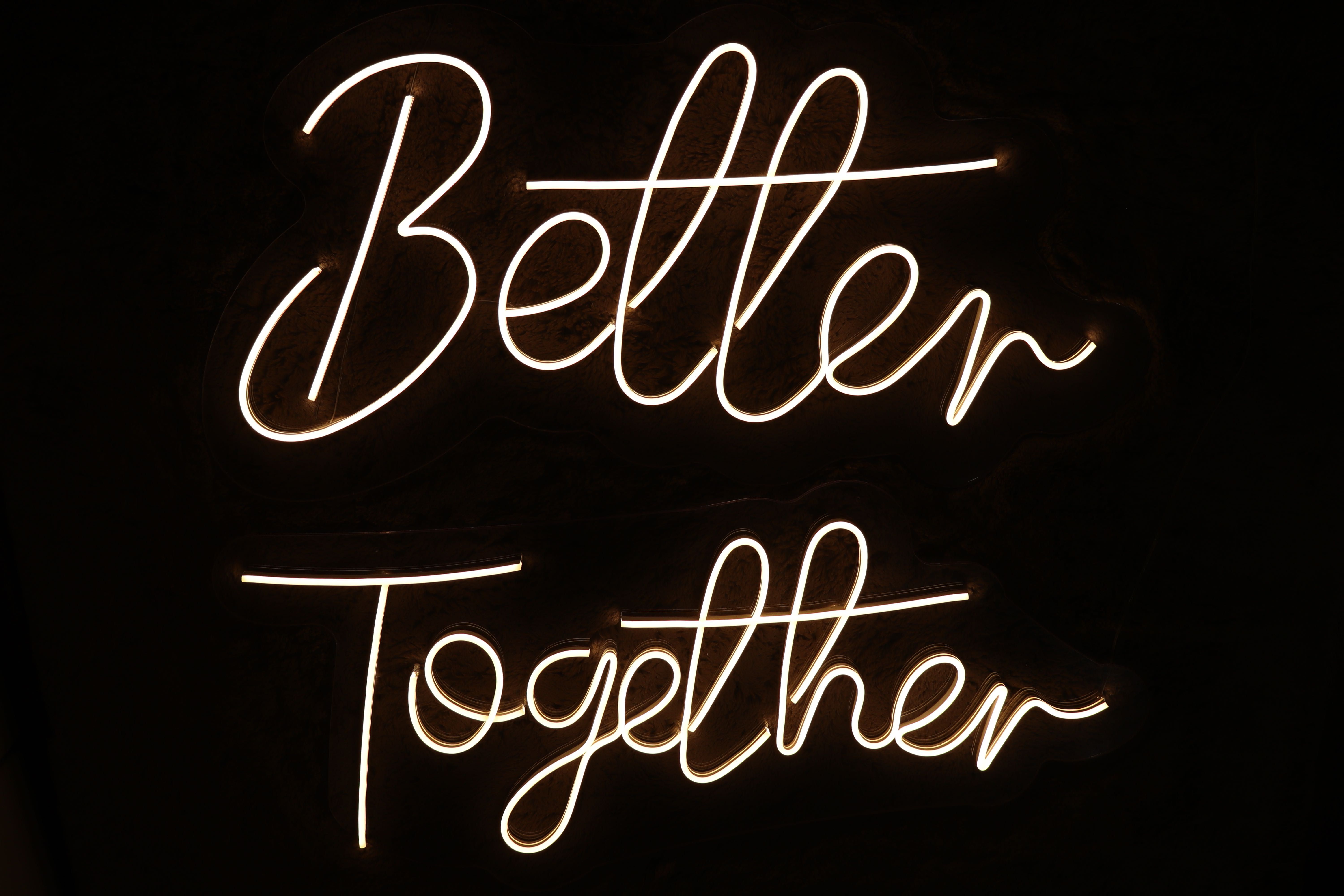 Better Together neon napis weselny sprzedam