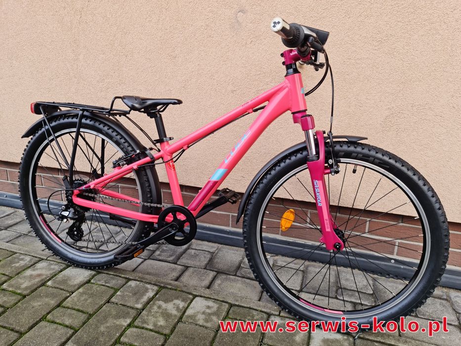 Rower dziecięcy dziewczęcy CUBE koła 24 SHIMANO ALTUS aluminium WYSYŁK