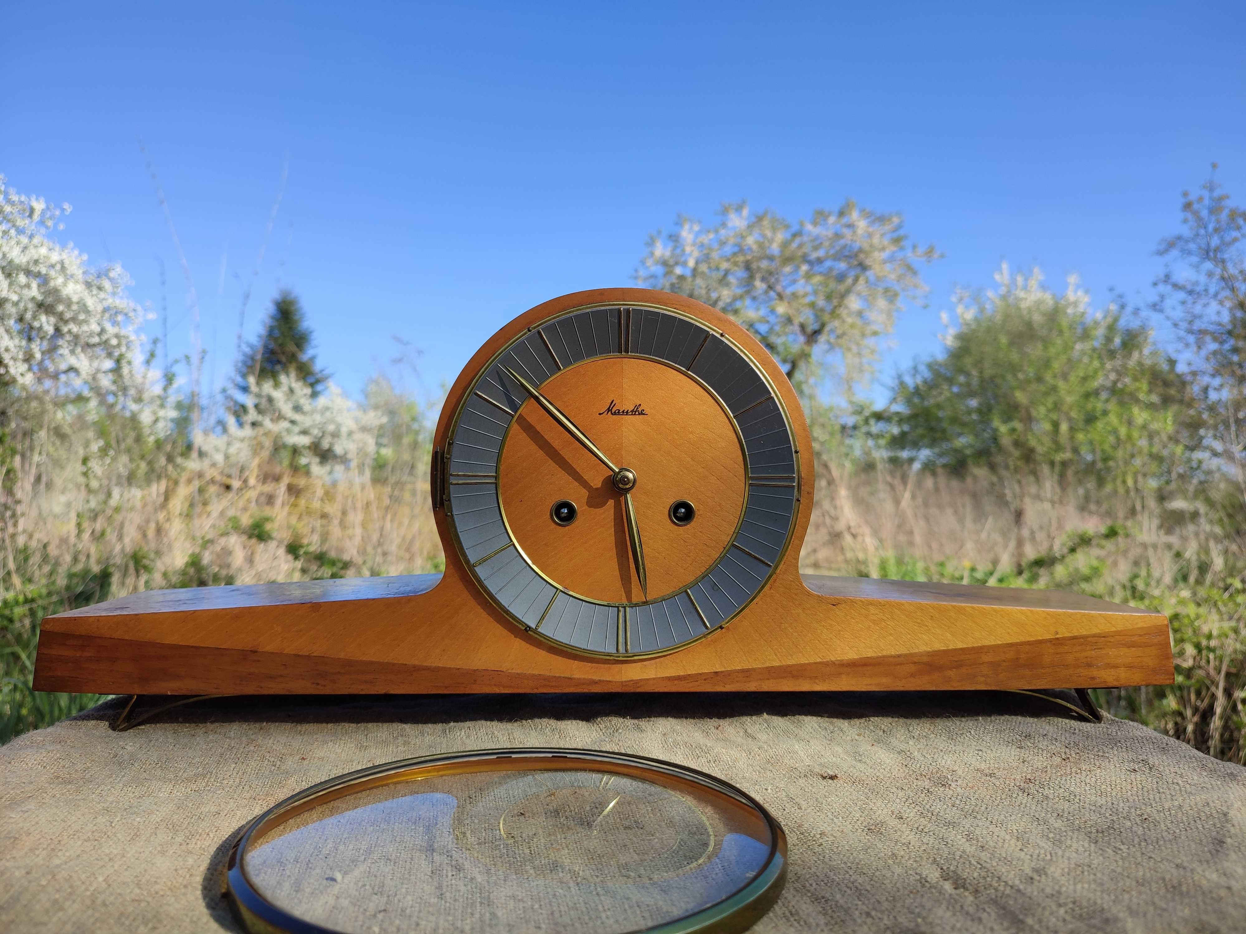 Zegar kominkowy  Mauthe w stylu mid century