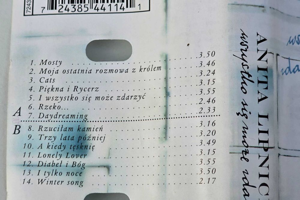 Kaseta audio Anita Lipnicka - Wszystko się może zdarzyć...