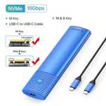 Карман Orico для диска SSD M.2 NVMe USB 3.2 10 Гбіт/с (blue)