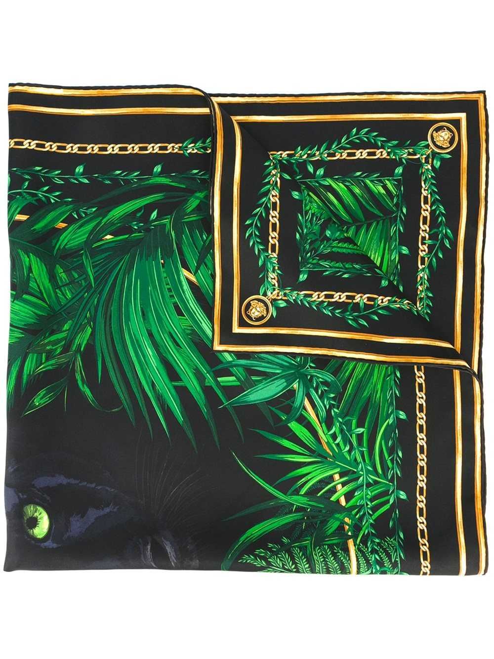 Versace Jedwabna apaszka szal chusta Pantera Joungle UNIKAT Obraz