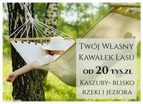 Działka leśna blisko rzeki Wdy, 10min do plaży