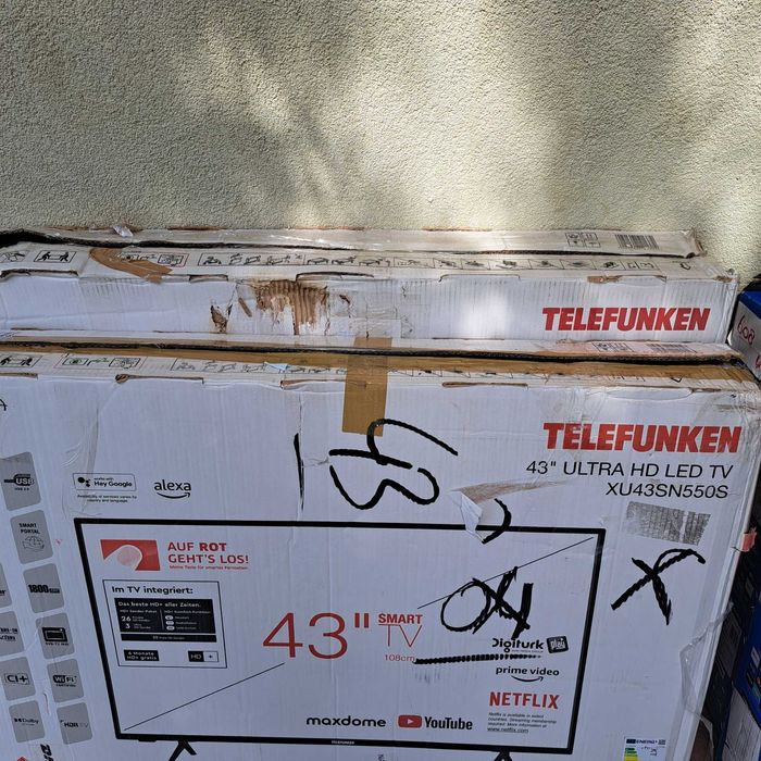TV różnej marki i wielkosci uszkodzone