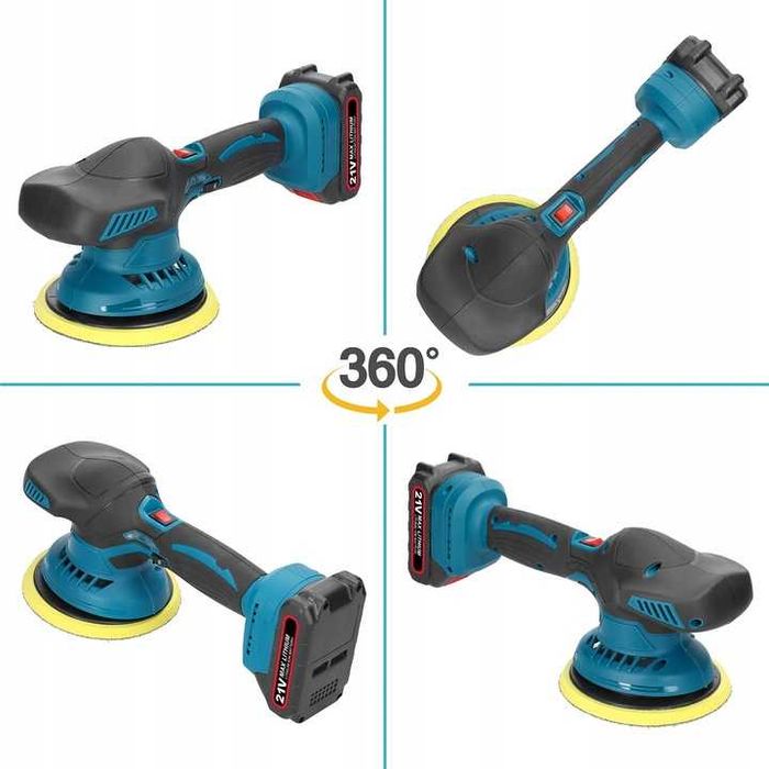 Akumulatorowa polerka mimośrodowa 150 mm 2 x akumulator + akcesoria
