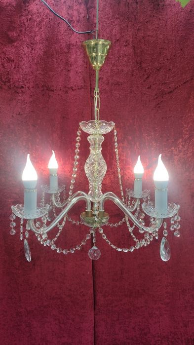 Люстра бра 2 шт бронза хрусталь