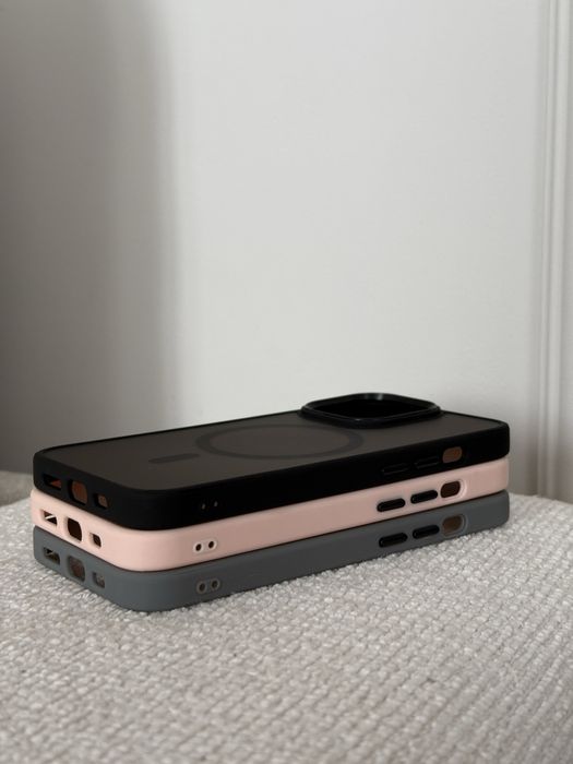Матовий чохол із MagSafe для iPhone 12, 13 pro, 15, 16, 16 pro max