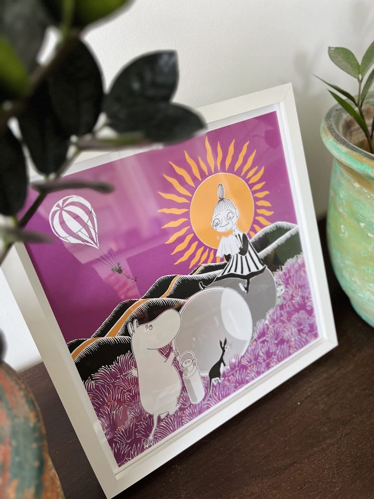 Obraz ilustracja Muminki Moomin Tove Jansson rama ramka ozdoba do domu