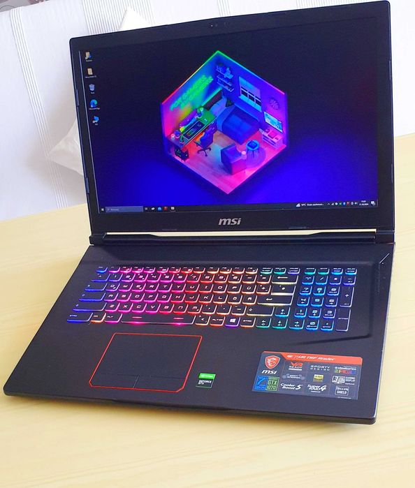 17,3" MSI GEFORCE laptop gra do cs2 fifa Gta5 GTX ssd Gaming RGB 120hz