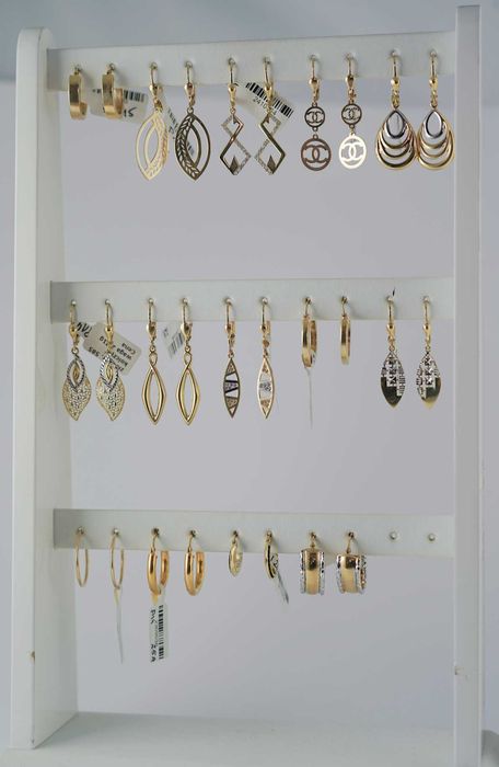 Złote kolczyki wiszące pr.585