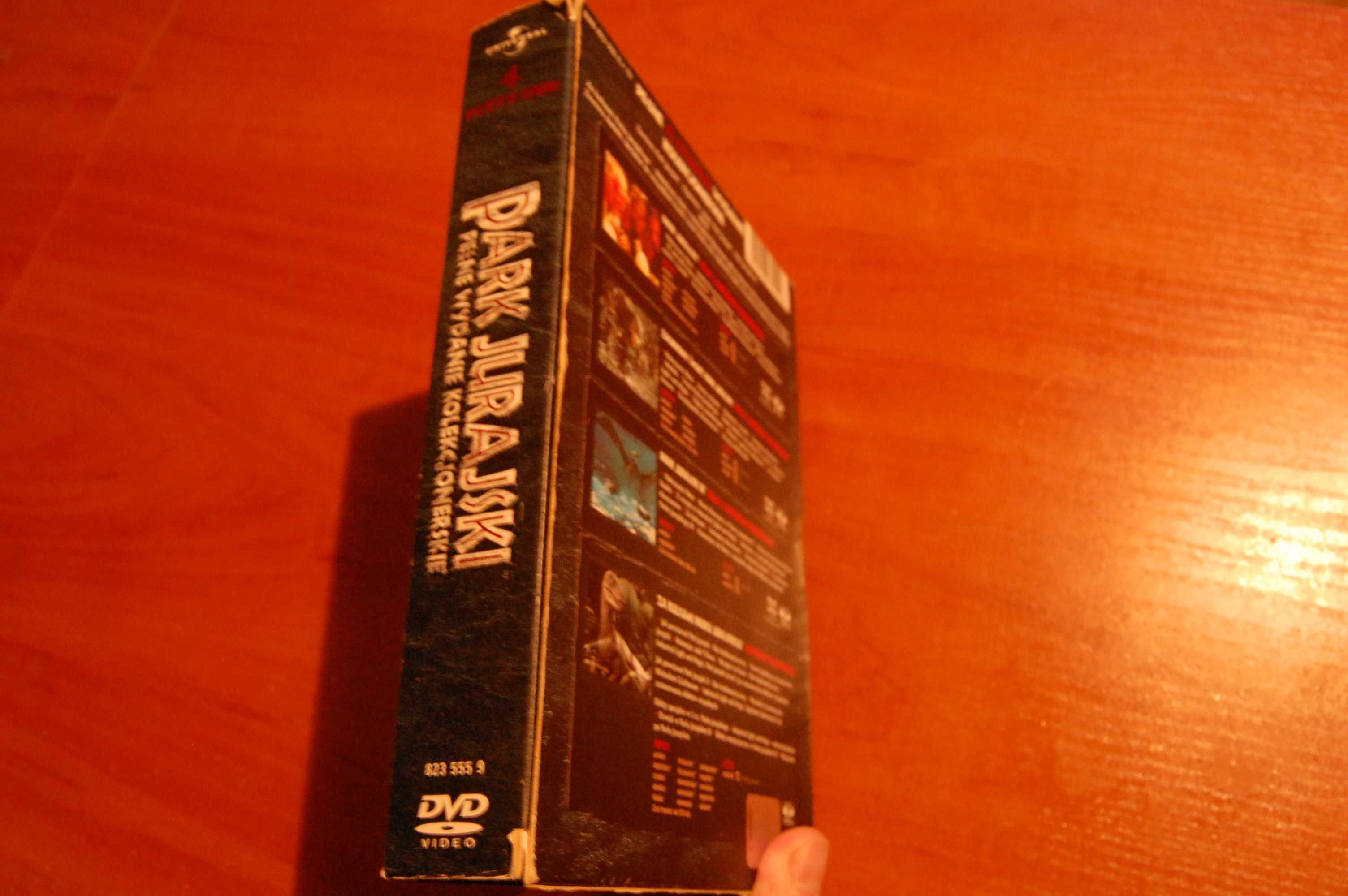 Kolekcja Jurassic Park.Park Jurajski.4 filmy DVD.Wersja kolekcjonerska