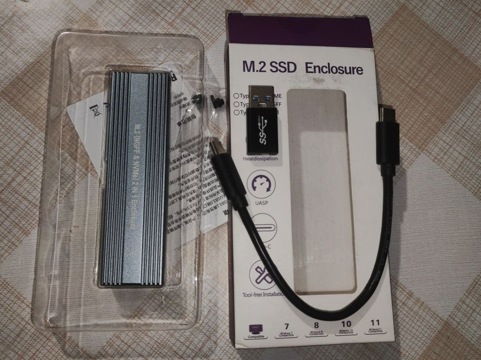 Карман корпус для SSD m2 sata/nvme