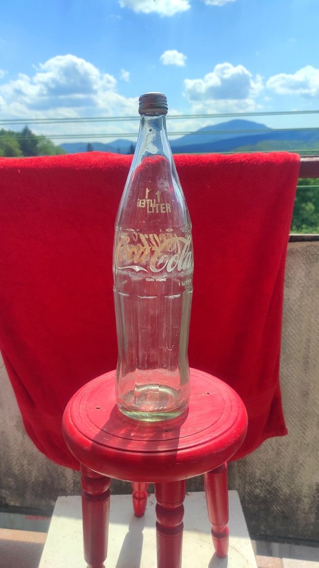 Коллекционная бутылка Coca Cola 1L стекло.Кока кола 1л 1989 год рік
