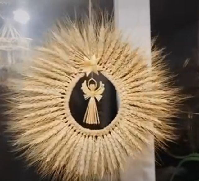 Дідух, ангел, павук, зірка солома подарунок