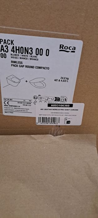 Miska wisząca Roca z deską wolnoopadającą Nowa