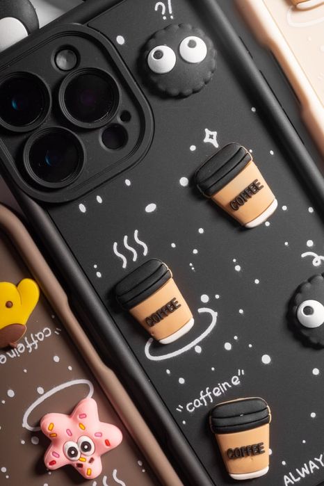 Акція! Мультяшний чохол з вушками кексик кава чехол кекс кофе Samsung