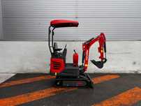 Mini escavadora giratórias / 1200 kg / com manete nos apoios de braço