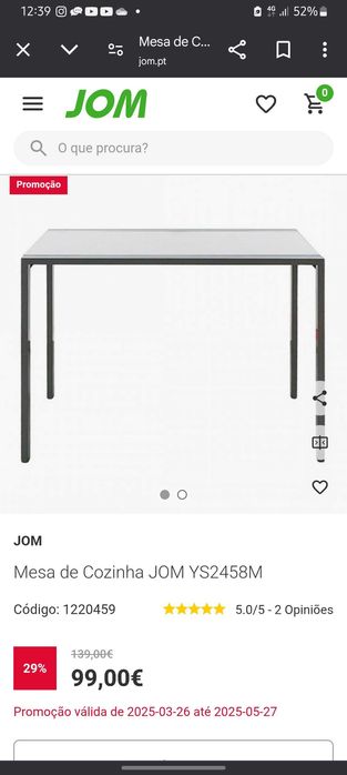 Mesa para cozinha  nova
